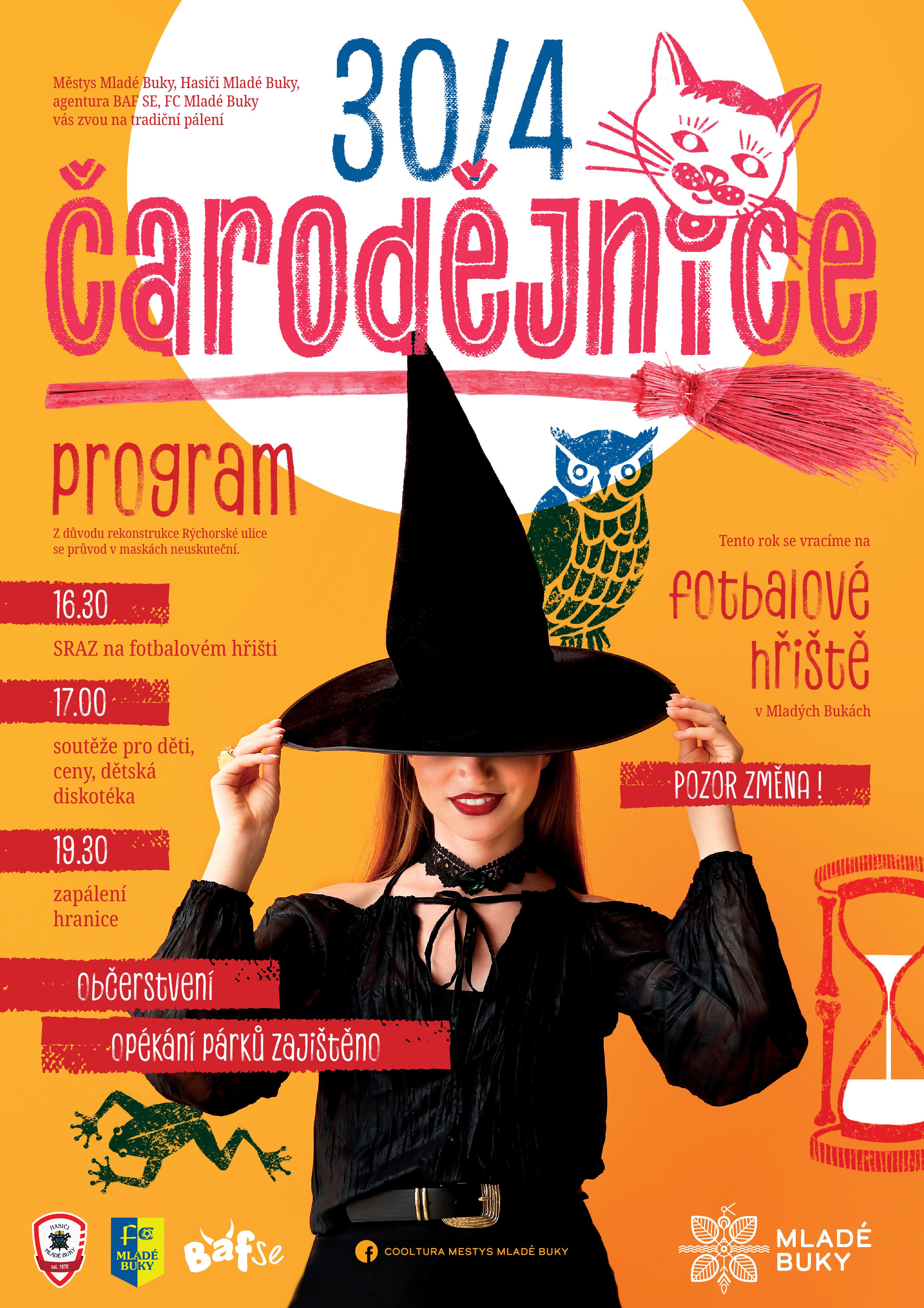 Čarodějnice v Mladých Bukách 2024