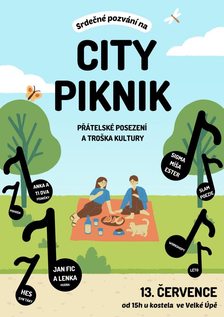 City piknik u kostela ve Velké Úpě