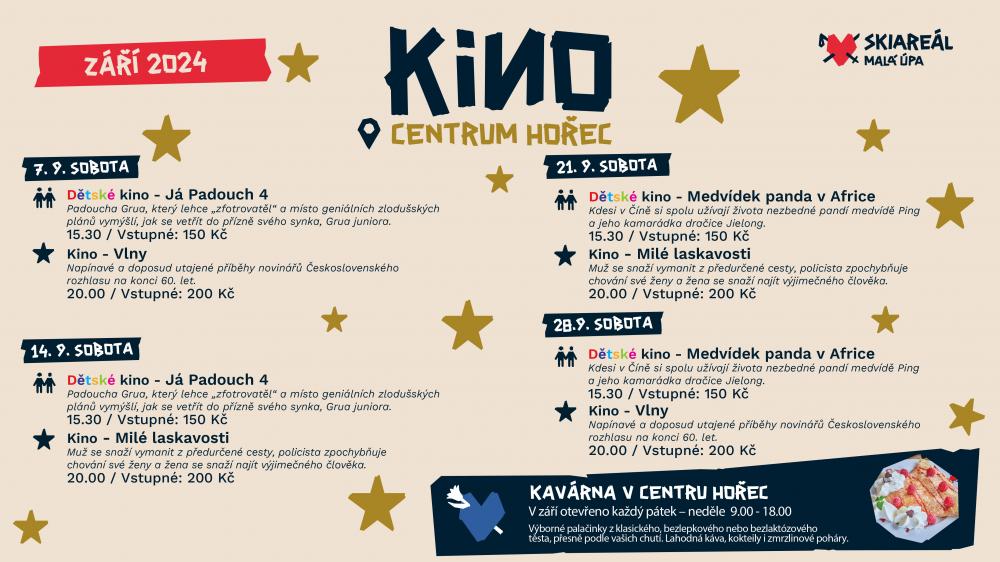 Kino, káva, palačinka, popcorn bum! - Centrum Hořec
