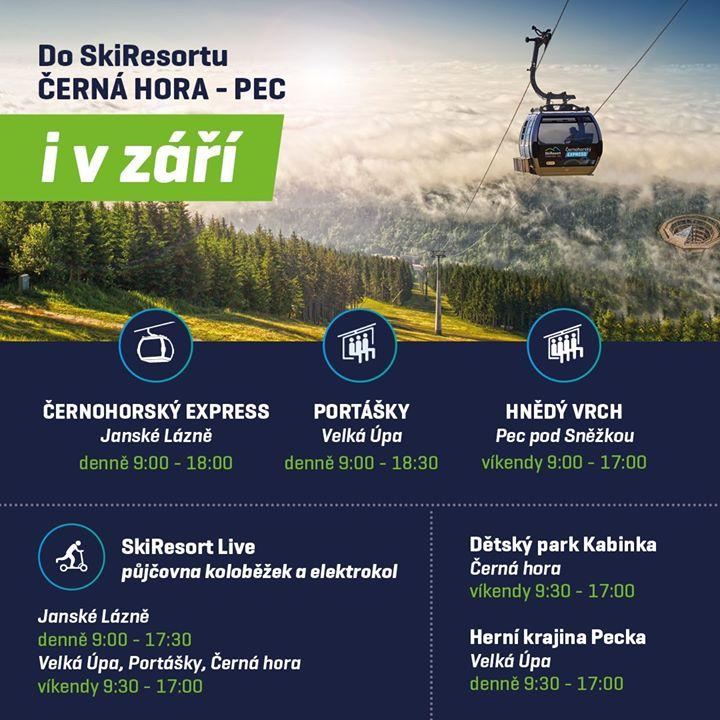 Provoz lanovek v září