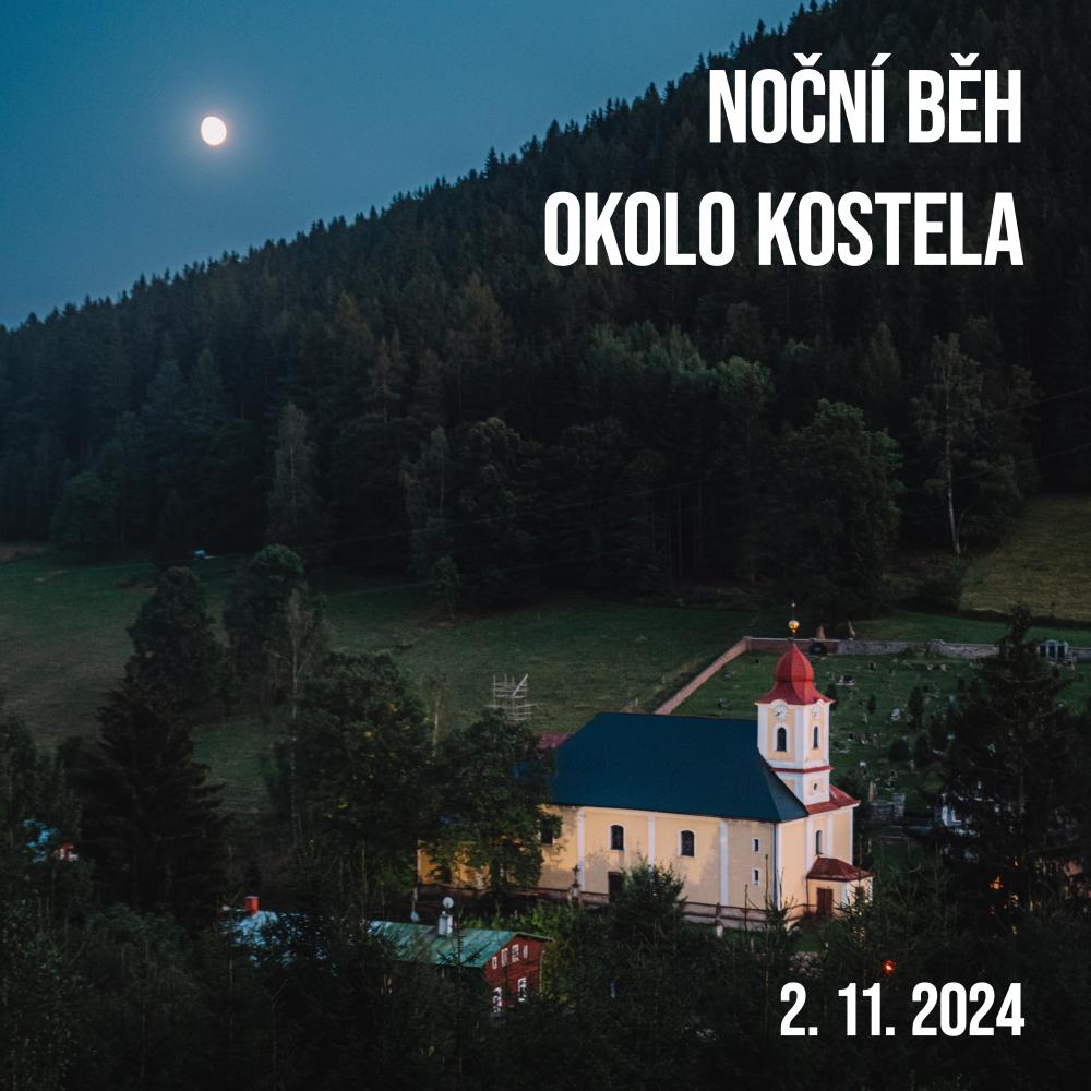 Noční běh okolo kostela