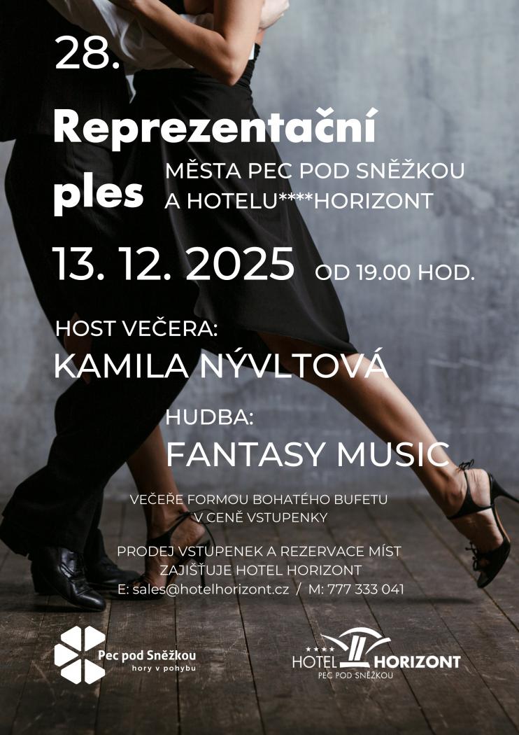 28. Reprezentační ples Města Pec pod Sněžkou a Hotelu****Horizont