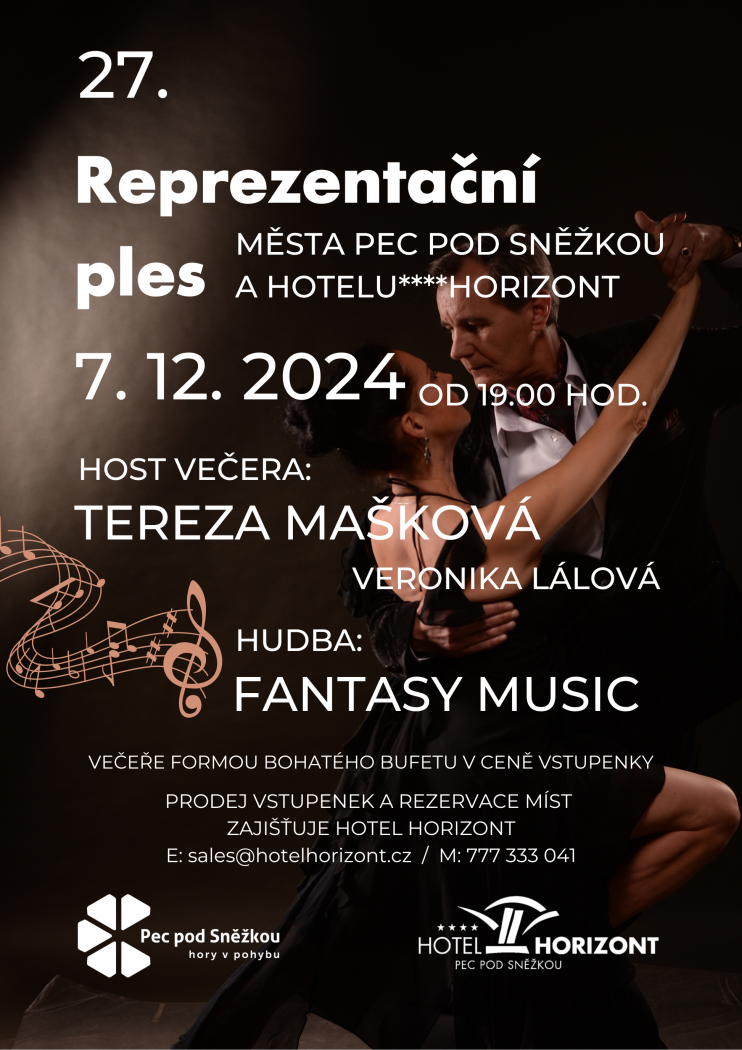 Reprezentační ples města Pec pod Sněžkou a Hotelu****Horizont