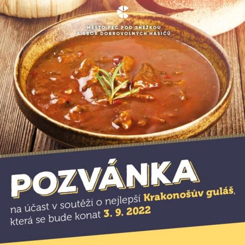 Pozvánka na Krakonošův guláš 2022 - REGISTRACE UZAVŘENA