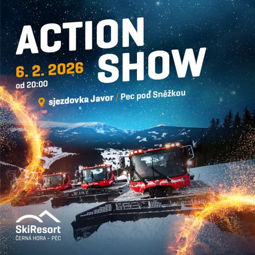Action show - noční lyžařská show
