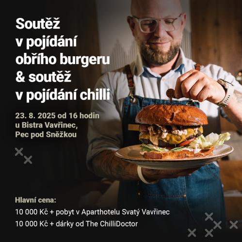 Soutěž v pojídání obřího burgeru a chilli
