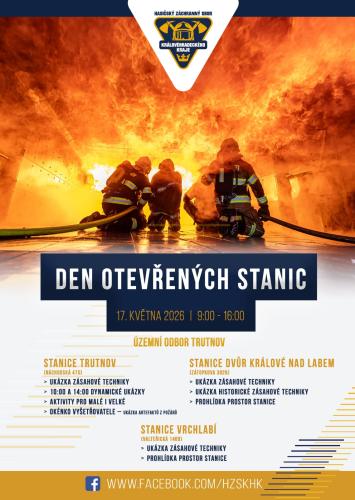 Den otevřených stanic Hasičského záchranného sboru Královéhradeckého kraje