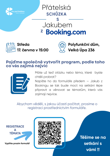 Přátelská schůzka s Jakubem z Booking.com