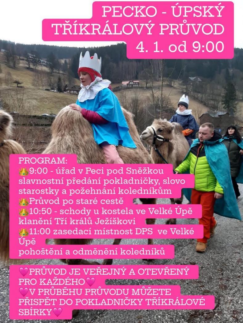 Pecko - Úpský Tříkrálový průvod